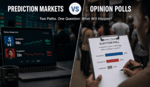 Comparison of prediction markets and opinion polls for election forecasting and probability analysis.