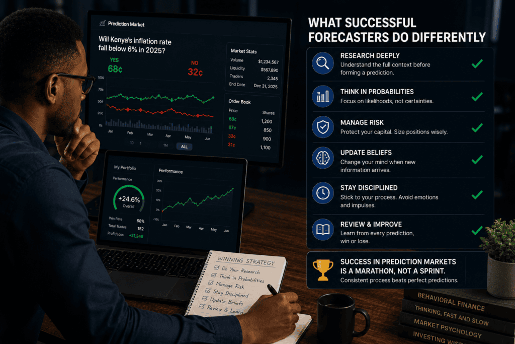 Experienced forecaster analyzing prediction market probabilities with disciplined risk management and data-driven decision making.